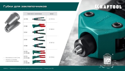 Губки для заклепочников KRAFTOOL 31180-SJ купить в Надыме