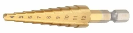 Сверло ступенчатое HSS-TiN с прямым желобком, 4-12x42x65, 1/4&quot; (Makita D-40113) купить в Надыме