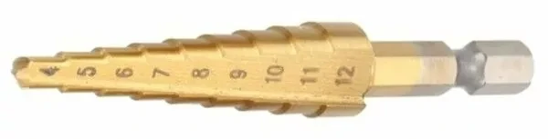 Сверло ступенчатое HSS-TiN с прямым желобком, 4-12x42x65, 1/4" (Makita D-40113) купить в Надыме