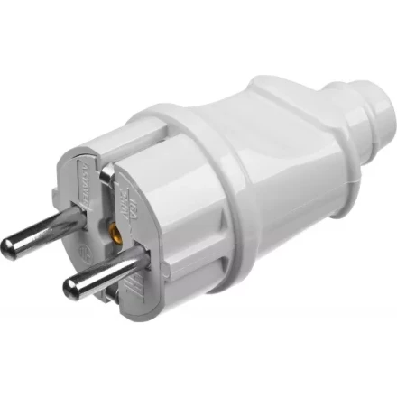 Вилка MAXElectro электрическая, 16А/220В, с заземлением, белая, STAYER 55160-W купить в Надыме