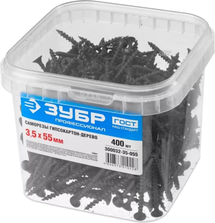 Саморезы ЗУБР СГД 16 х 3.5 мм фосфатированное покрытие 2300 шт Профессионал 4-300032-35-016 купить в Надыме