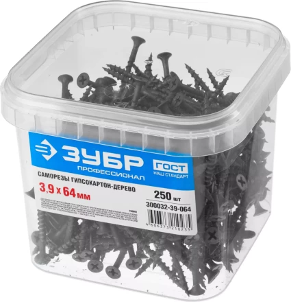 Саморезы ЗУБР СГД 16 х 3.5 мм фосфатированное покрытие 2300 шт Профессионал 4-300032-35-016 купить в Надыме