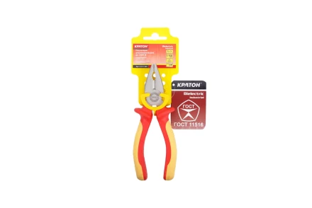 Пассатижи диэлектрические до 1000 В Кратон Dielectric Cr-V 150 мм 2 12 11 001 купить в Надыме