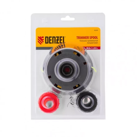 Катушка триммерная полуавтомат быстрая заправка шестигранник HEX х 15/6, болт 5/16 левый, М8 левый Denzel 96364 купить в Надыме