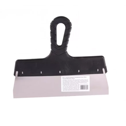Шпатель фасадный из нержавеющей стали 250 мм пластмассовая ручка 85151 купить в Надыме