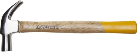 Молоток-гвоздодер STAYER &quot;STANDARD&quot; TopStrike кованый, с деревянной ручкой, 450г 20232_z01 купить в Надыме