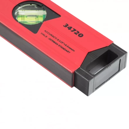 Уровень алюминиевый магнитный 2000 мм фрезерованный 3 глазка 1 зеркальный усиленный  MATRIX 34720 купить в Надыме