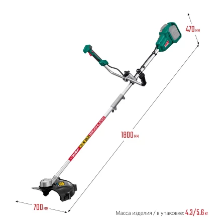 ЗУБР С1-18, 36 В, 35/25.5 см, без АКБ, бесщеточный триммер (ТАБ-365) купить в Надыме