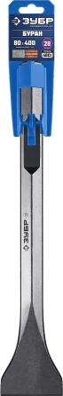 ЗУБР БУРАН, 80 х 400 мм, HEX 28, плоское изогнутое зубило, Профессионал (29372-80-400) купить в Надыме