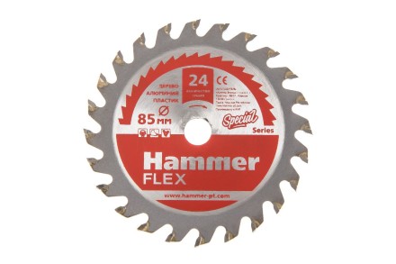 Диск пильный твердосплавный HAMMER Ф85х10мм 24зуб. (205-133) купить в Надыме