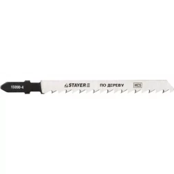 Полотна STAYER &quot;PROFI&quot;, T101D, для эл/лобзика, HCS, по дереву, ДСП, ДВП, EU-хвост., шаг 4мм, 75мм, 2шт 15990-4_z01