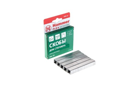 Скобы для степлера HAMMER 215-014  10мм, тип 53, 1000 шт. купить в Надыме