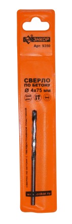 Сверло д/бет  4х 75 мм 1/100/500 9350 купить в Надыме