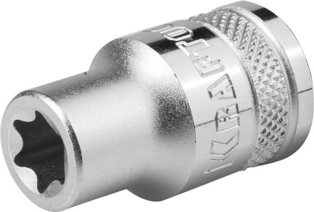 Торцовая головка KRAFTOOL &quot;INDUSTRIE QUALITAT&quot;, Cr-V, внешний TORX, хромосатинированная, 1/2&quot;, Е 14 27810-14_z01 купить в Надыме