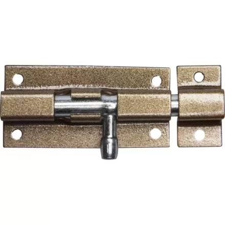 Задвижка накладная для окон и мебели "ШП-60 КМЦ", цвет коричневый металлик/цинк, 60мм 37753-60 купить в Надыме