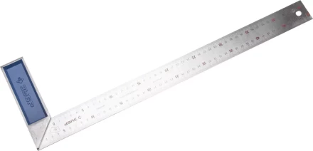 Угольник ЗУБР "ЭКСПЕРТ" столярный, гравированная шкала, алюминиевая рукоятка, нержавеющее полотно 37мм, 500мм 34393-50 купить в Надыме