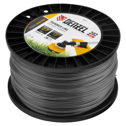 Леска для триммера двухкомпонентная звезда, 2,7мм х 202м, на DIN катушке EXTRA CORD// Denzel 96814 купить в Надыме