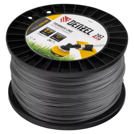 Леска для триммера двухкомпонентная звезда, 2,7мм х 202м, на DIN катушке EXTRA CORD// Denzel 96814 купить в Надыме