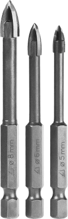 Набор: Сверла по керамике и стеклу, d=5-6-8 мм, STAYER "PROFI" 2985-Н3 2985-H3_z01 купить в Надыме