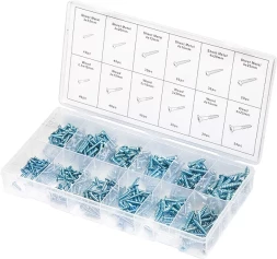 Набор саморезов по дереву и металлу 360 предм ШУРУПЬ 48156