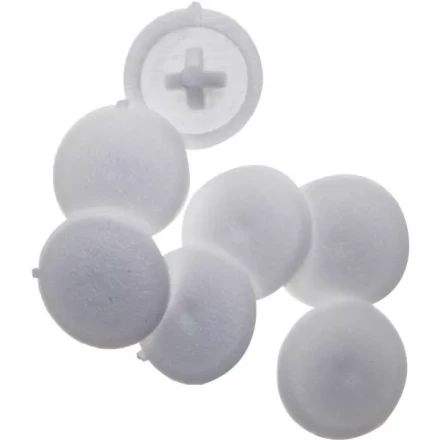 Заглушка декоративная ЗУБР под шуруп, цвет белый, шлиц №2, ТФ6, 40шт 4-308156-3 купить в Надыме