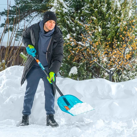Лопата для уборки снега поликарбонат Palisad 61691, 340х385х1340 мм, алюминиевый черенок, LUXE купить в Надыме
