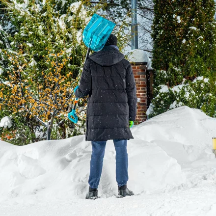 Лопата для уборки снега поликарбонат Palisad 61691, 340х385х1340 мм, алюминиевый черенок, LUXE купить в Надыме