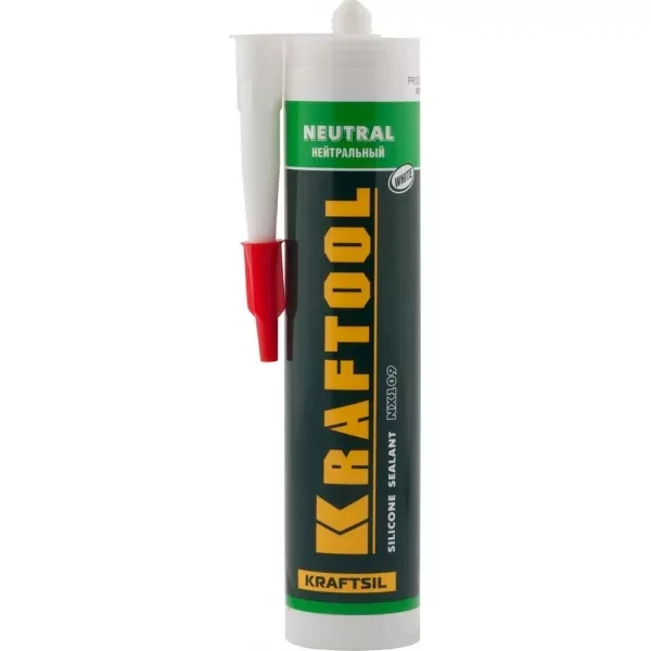 Герметик силиконовый KRAFTOOL белый, нейтральный, 300мл 41257-0 купить в Надыме
