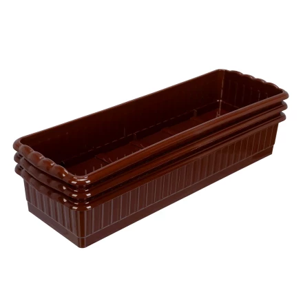 Поддон для рассады 470х166х82 мм, пластиковый, 3 шт, под 12 горшочков 250 мл. Palisad 643443 купить в Надыме