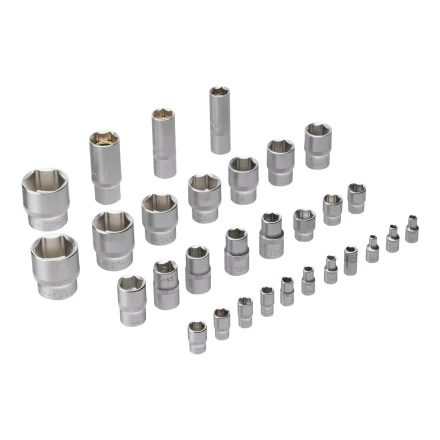 Набор инструментов Denzel 15803, 1/2", 1/4", CrV, S2, пластиковый кейс, 100 предметов купить в Надыме