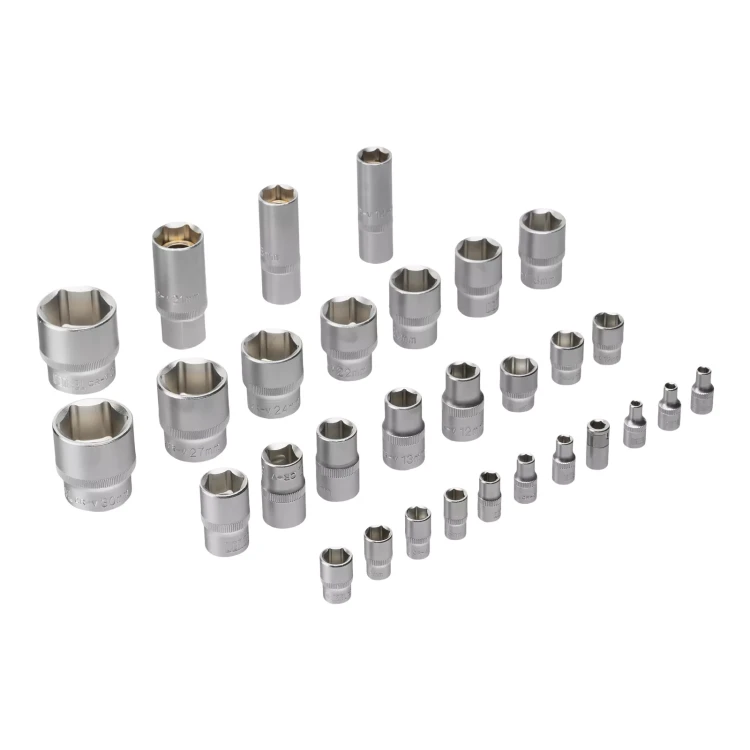 Набор инструментов Denzel 15803, 1/2", 1/4", CrV, S2, пластиковый кейс, 100 предметов купить в Надыме