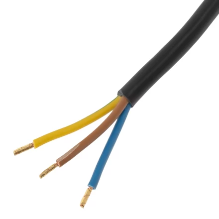 Шнур сетевой Energy Series Denzel, ПВС, 3 м, 3 x 1,5 мм, с неразборной вилкой, черный, 3 м, 37675 купить в Надыме