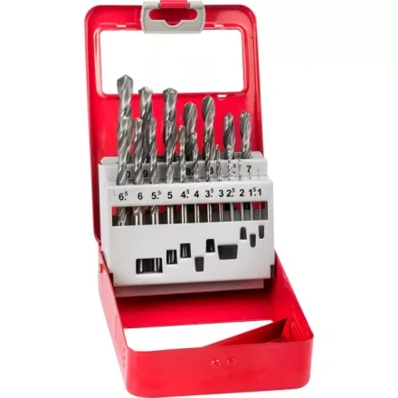 Набор ЗУБР "МАСТЕР": Свёрла  по металлу, быстрорежущая сталь, в мет. боксе, 1-10мм, 19шт 29621-H19-M купить в Надыме