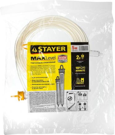 Гидроуровень STAYER &quot;MASTER&quot; с усиленной измерительной колбой большого размера, d 6мм, 5м 579432 купить в Надыме