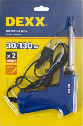 Паяльник DEXX, 2 уровня мощности 30-130Вт, пистолетная рукоятка 55317-130 купить в Надыме