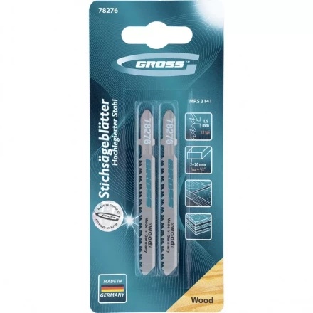 Полотна для электролобзика по дереву 2 шт 3141 GROSS 78276 купить в Надыме