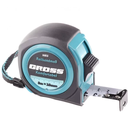 Рулетка Komfortabel 8 м х 25 мм обрезиненный корпус Gross 32563 купить в Надыме