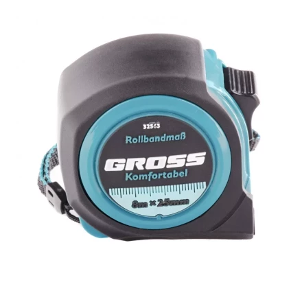 Рулетка Komfortabel 8 м х 25 мм обрезиненный корпус Gross 32563 купить в Надыме