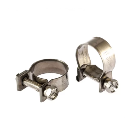 Хомуты металлические MINI 16-18 мм ширина 9 мм винтовой W4 2 шт Сибртех 475063 купить в Надыме