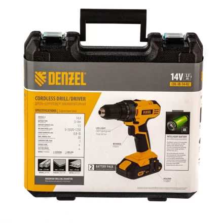 Дрель-шуруповерт аккумуляторная CDL-IB-14-02 Denzel 26112 купить в Надыме