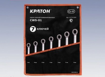 Набор ключей комбинированных Кратон CWS-01 7 пр. 2 27 03 001 купить в Надыме