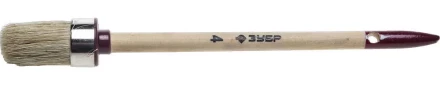 Кисть круглая ЗУБР &quot;УНИВЕРСАЛ - МАСТЕР&quot;, светлая щетина, деревянная ручка, №4, 25мм 01501-25 купить в Надыме