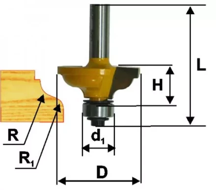 Фреза кром. калевочная ф349х144мм R4/48мм хв8мм 46272 купить в Надыме