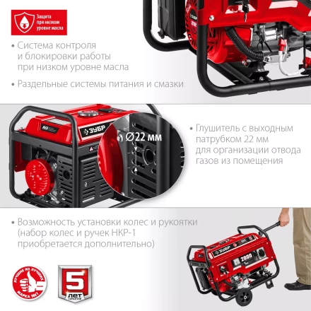 ЗУБР 2800 Вт, бензиновый генератор с электростартером (СБ-2800Е) купить в Надыме
