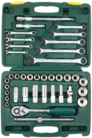 Набор KRAFTOOL "EXPERT QUALITAT" Торцовые головки "SUPER LOCK" с присоединит квадратом, 1/2", 38 предметов 27886-H38_z01 купить в Надыме