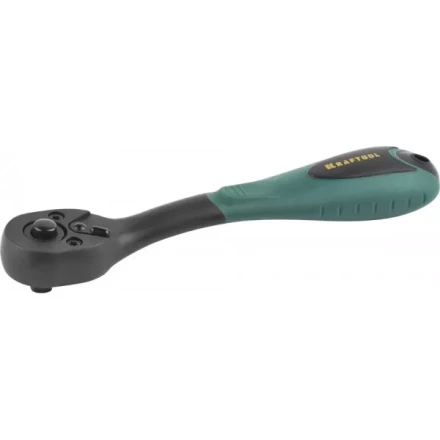 Трещотка для торцовых головок KRAFTOOL "EXPERT", Сr-V сталь, 72 зубца, пластиковое покрытие, 1/4" 27796-1/4_z02 купить в Надыме