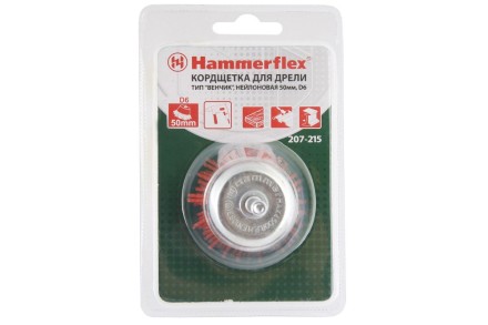 Кордщетка HAMMER чаша 50мм для дрели нейлон (207-215) купить в Надыме