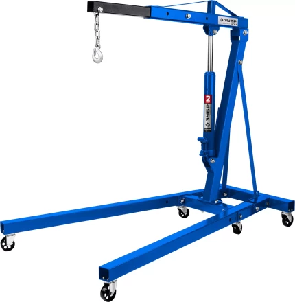 ЗУБР КГС-2, 2 т, 25 - 2200 мм, складной гидравлический кран, Профессионал (43011-2) купить в Надыме