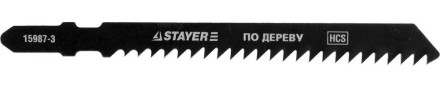 Полотна STAYER &quot;PROFI&quot;, T111C, для эл/лобзика, HCS, по дереву, ДВП, ДСП, EU-хвост., шаг 3мм, 75мм, 2шт 15987-3_z01 купить в Надыме