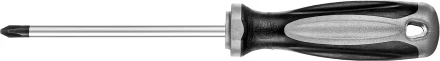 Отвертка MIRAX 25096-2-10, закаленный стержень, двухкомпонентная рукоятка, PH2x100мм 25096-2-10 купить в Надыме